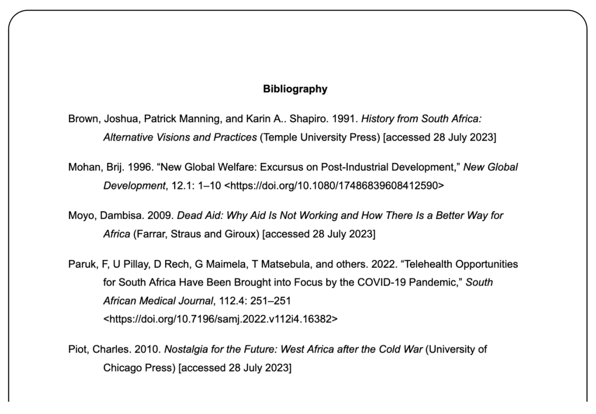 Screenshot of an mhra reference page