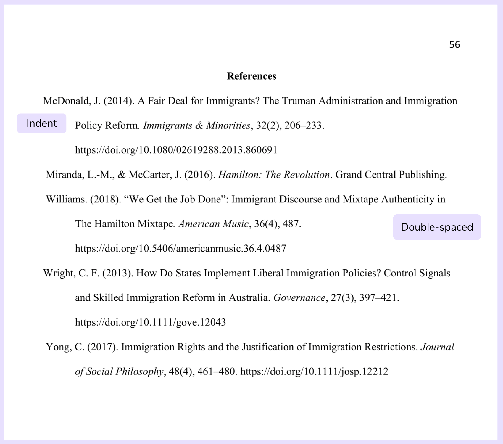 Make An Apa Reference APA Reference Page Examples And Format Guide 